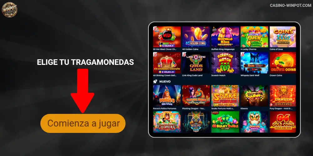 Elige tu tragamonedas Winpot