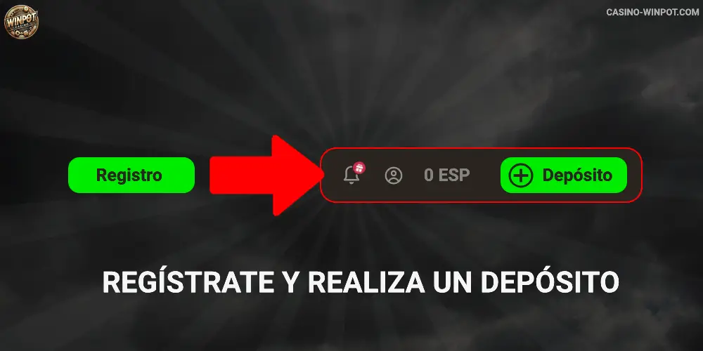 Regístrate y realiza un depósito Winpot